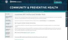 
							         Louisiana WIC Vendor | Department of Health | State of Louisiana								  
							    