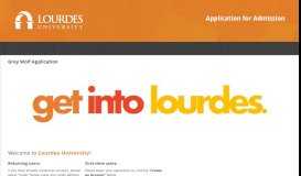 
							         Lourdes University Application Management - Admissions								  
							    