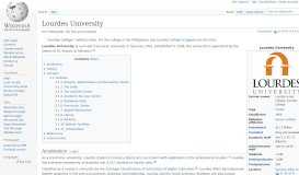
							         Lourdes University - Wikipedia								  
							    