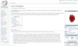 
							         Love Is Simple - Wikipedia								  
							    