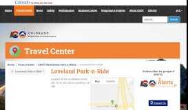 
							         Loveland Park-n-Ride — - Colorado Department of Transportation								  
							    