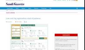 
							         Low cost Haj registration a test of patience - Saudi Gazette								  
							    
