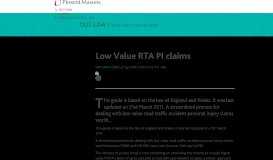 
							         Low Value RTA PI claims - Out-Law.com								  
							    