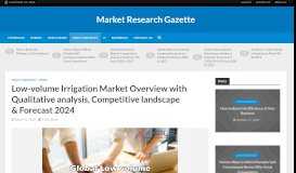 
							         Low-volume Irrigation Market Overview with Qualitative analysis ...								  
							    