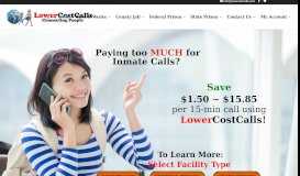 
							         Lower Cost Calls - Cheap Inmate Phone Calls - Domestic or ...								  
							    
