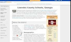 
							         Lowndes County Schools, Georgia - Ballotpedia								  
							    