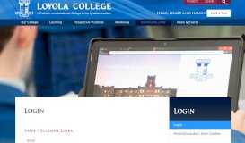 
							         Loyola College Login								  
							    