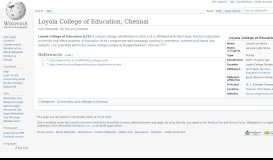 
							         Loyola College of Education, Chennai - Wikipedia								  
							    
