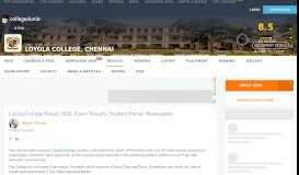 
							         Loyola College Result 2019: Exam results, Student portal, Revaluation								  
							    