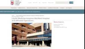 
							         Loyola Medicine Acquires MacNeal Hospital and Affiliated Operations ...								  
							    