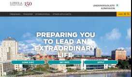 
							         Loyola University Chicago | Undergraduate Admission								  
							    