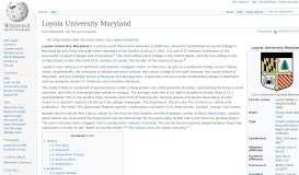 
							         Loyola University Maryland - Wikipedia								  
							    