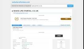 
							         lpd-portal.co.uk at WI. LPD Stock Portal - Website Informer								  
							    