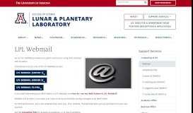
							         LPL Webmail | Lunar and Planetary Laboratory & Department ...								  
							    