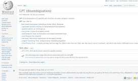 
							         LPT (disambiguation) - Wikipedia								  
							    