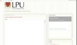 
							         LPU Cavite e- Learning Portal								  
							    