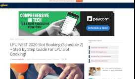 
							         LPU NEST 2020 Slot Booking (Phase 2) - Step By Step Guide ...								  
							    