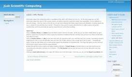 
							         LQCD / HPC Portal | JLab Scientific Computing								  
							    