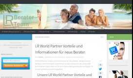 
							         LR World Partner Vorteile und Informationen für neue Berater								  
							    