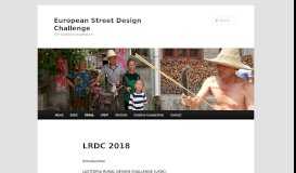 
							         LRDC 2018 | European Street Design Challenge								  
							    