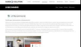 
							         LS Recommend - HSG Hanse Solution GmbH								  
							    