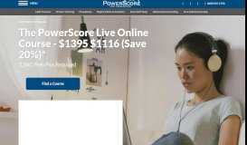 
							         LSAT Live Online Course | PowerScore								  
							    