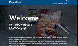 
							         LSAT On Demand Course Welcome Page - PowerScore								  
							    