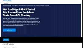 
							         LSBN Clinical Disclosure Form - Louisiana State Board of Nursing ...								  
							    