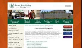 
							         LSCO Self-Service Portal: Lamar State College Orange								  
							    