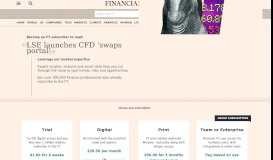 
							         LSE launches CFD 'swaps portal' | Financial Times								  
							    