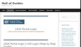 
							         LSUC Portal Login | LSO Login (Step by Step Guide) | Hall of Guides								  
							    