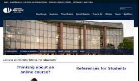 
							         LU Online for Students - Lincoln University								  
							    