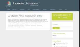
							         LU Student Portal Registration Online – Leading University								  
							    