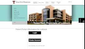 
							         Lubbock Portal Information - Texas Tech Physicians								  
							    