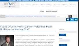 
							         Lucas County Health Center Welcomes Peter Hoftiezer to Medical Staff								  
							    