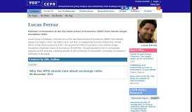 
							         Lucas Ferraz | VOX, CEPR Policy Portal - VoxEU								  
							    
