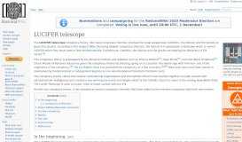 
							         LUCIFER telescope - RationalWiki								  
							    