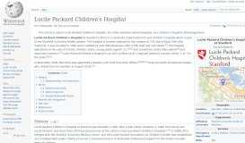 
							         Lucile Packard Children's Hospital - Wikipedia								  
							    