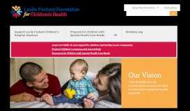 
							         Lucile Packard Foundation for Children's Health: Home								  
							    