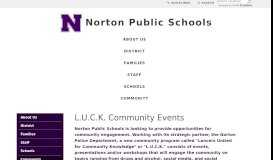 
							         L.U.C.K. Community Events - Norton School District								  
							    