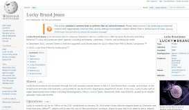 
							         Lucky Brand Jeans - Wikipedia								  
							    
