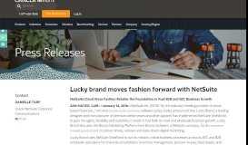 
							         Lucky brand moves fashion forward with NetSuite								  
							    