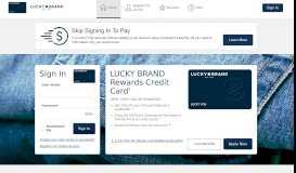 
							         Lucky Brand Rewards Credit Card - Manage your account								  
							    