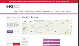 
							         Lucton School :: Independent Schools Inspectorate								  
							    