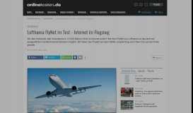 
							         Lufthansa FlyNet im Test - Internet im Flugzeug - Onlinekosten								  
							    