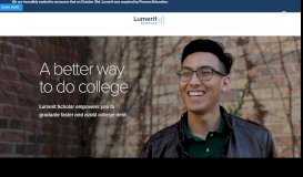 
							         Lumerit Scholar: A better way to do college								  
							    