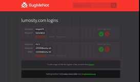 
							         lumosity.com passwords - BugMeNot								  
							    