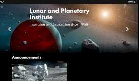 
							         Lunar and Planetary Institute								  
							    
