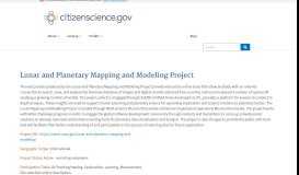 
							         Lunar and Planetary Mapping and Modeling Project | CitizenScience ...								  
							    