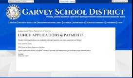 
							         Lunch Applications & Payments - Garvey School District								  
							    